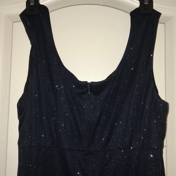 Long royal blue sparkly dress - Picture 5 of 7